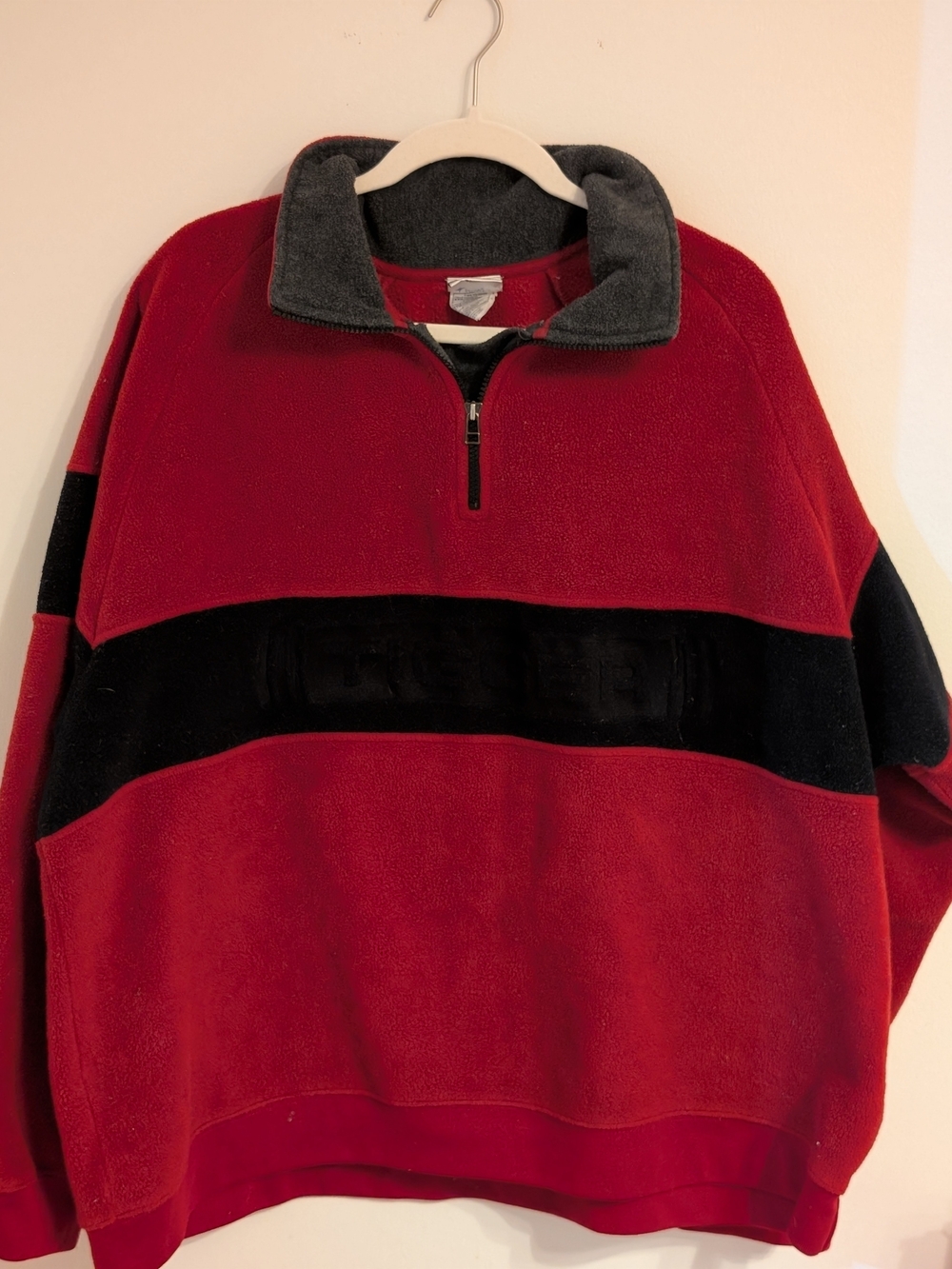 Vintage 90s Tigger Red Quarter-Zip Fleece Pullover